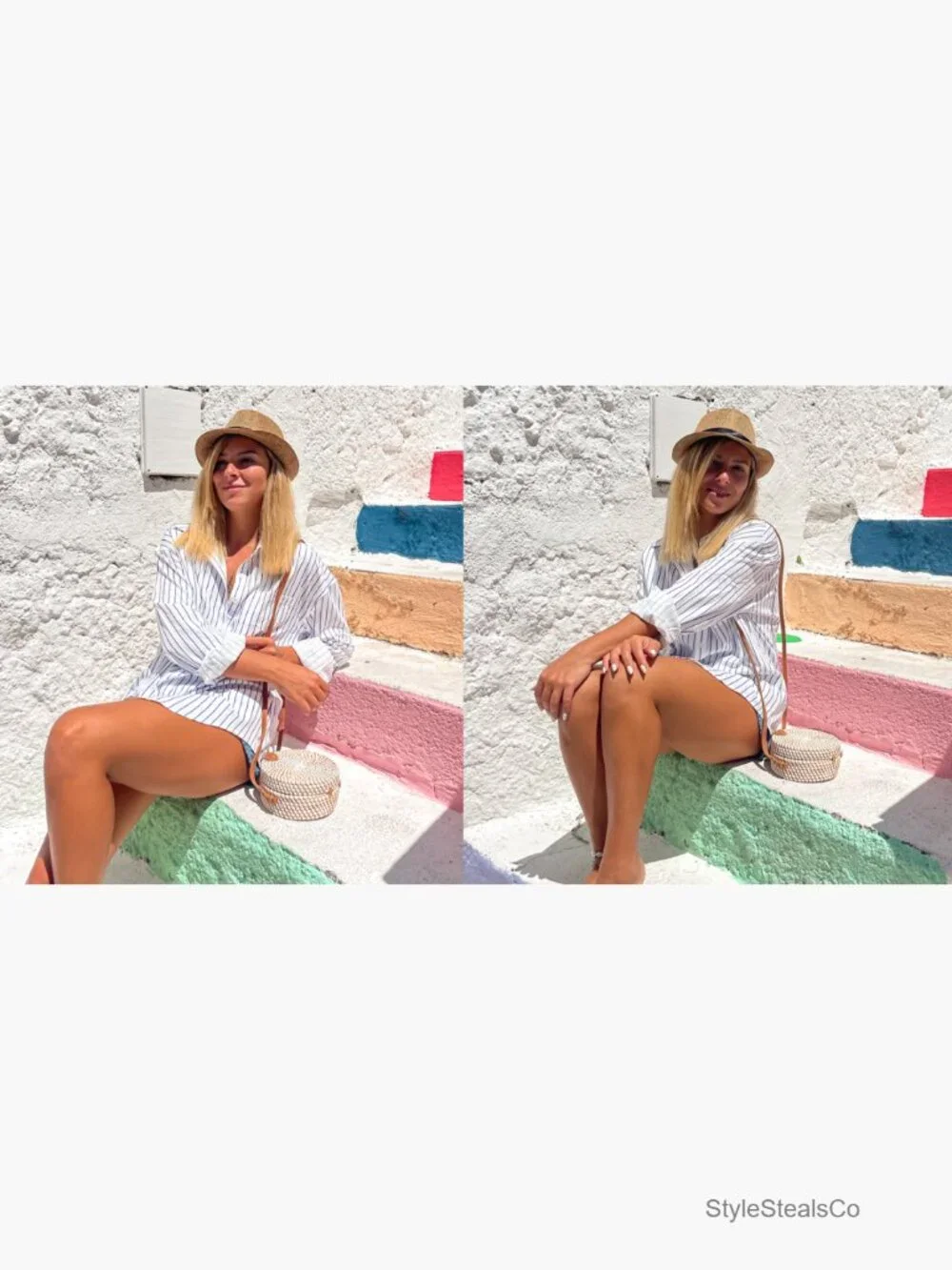 Oversized Drop Shoulder Button Down Shirt with Pockets Long Sleeve Blouse - Picture 5 of 7